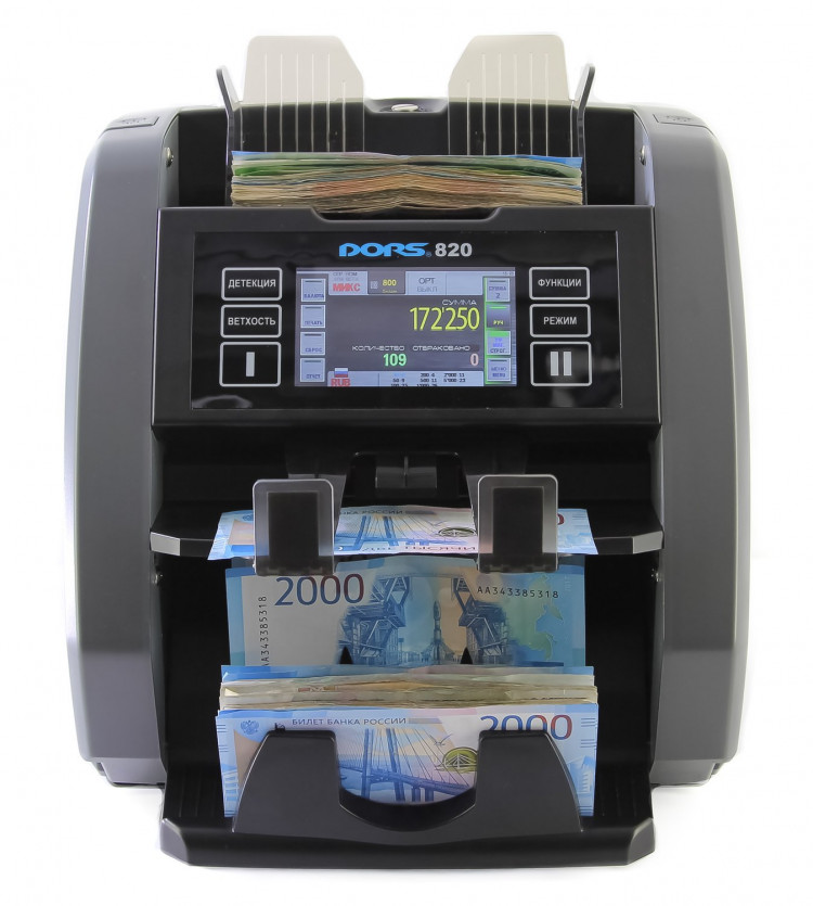 Двухкарманный счетчик банкнот DORS 820 F ENC артикул 0021-6332