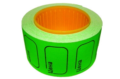 Ценники цветные (малые) (20х30 мм) артикул 0021-437 красный